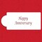 Happy Anniversary Business Card Cookie Stencil | C212 by Designer Stencils | Cookie Decorating Tools | Baking Stencils for Royal Icing, Airbrush, Dusting Powder | Reusable Plastic Food Grade Stencil for Cookies | Easy to Use & Clean Cookie Stencil